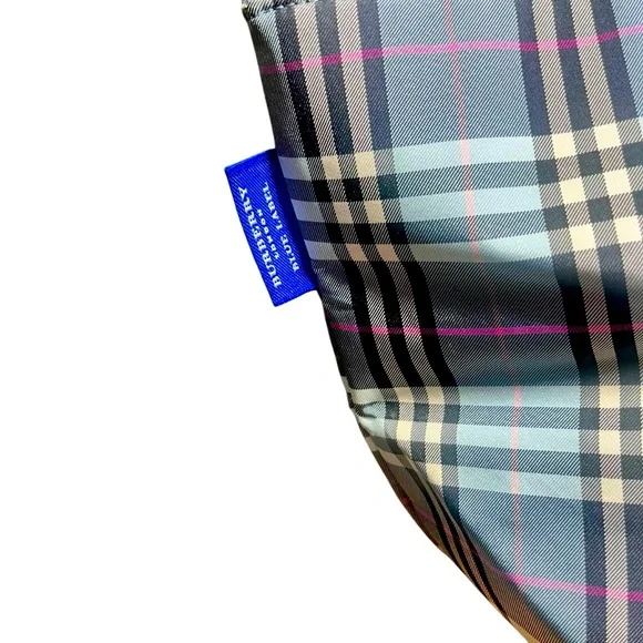 Burberry Blue Label Vintage Plaid Tote Bag – Rare Burberry Japan Line - Picture 11 of 16